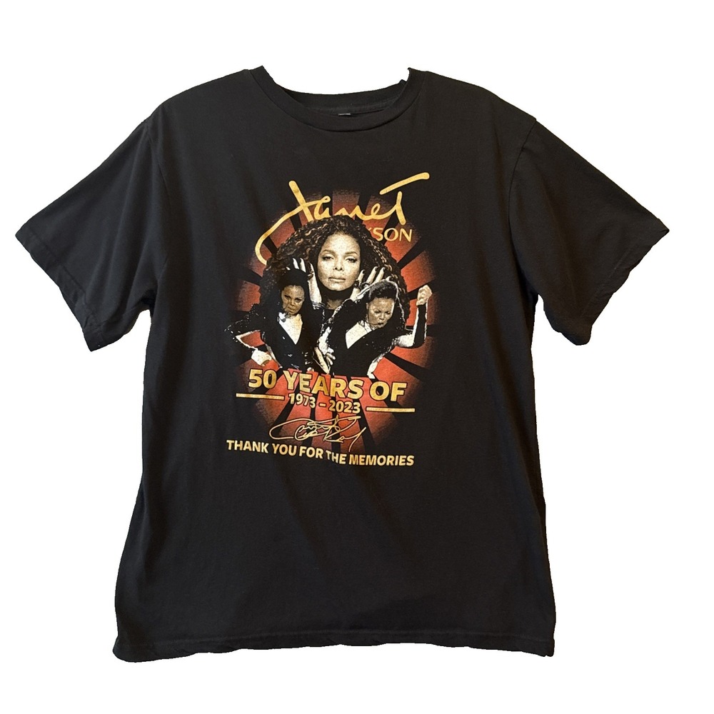 Janet Jackson Shirt M Black 50 Years Together Again Tour 2023 Ludacris Dates Rap